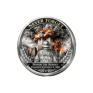 Moneta commemorativa 9/11 all'ingrosso - Moneta sfida 25° anniversario a tema 'Non dimenticare mai' - Product Image 6