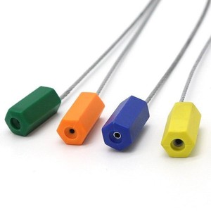 Sceau en fil d'acier hexagonal YueDun YDCS-204 rouge, vert, bleu avec numéro pour la logistique, scellage de camions et conteneurs - Product Image 2
