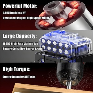 Perceuse sans fil durable 16,8 V avec fonction percussion et mandrin auto-serrant 10 mm pour l'entretien d'atelier, compatible OEM - Product Image 5