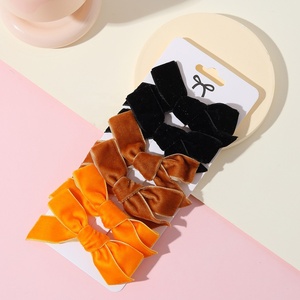 Venta al por Mayor de Lazos para el Cabello de Terciopelo Personalizados, Pasadores de Cabello de Color Sólido para Niñas y Bebés, Accesorios Dulces - Product Image 4