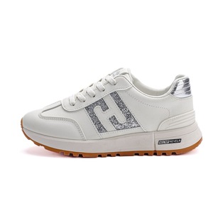 Baskets coréennes en cuir blanc grande taille pour femmes, chaussures de course plates antidérapantes décontractées pour le printemps et l'automne, chaussures de tous les jours - Product Image 5
