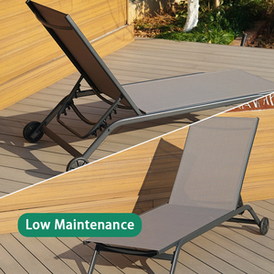 All'ingrosso Sunbath in alluminio per esterni Chaise Lounge reclinabili per la spiaggia - Product Image 3