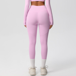 Pantalones de Fitness de cintura alta sin costuras para mujer, mallas de Yoga de compresión transpirables para gimnasio, Pilates, uso diario - Product Image 3
