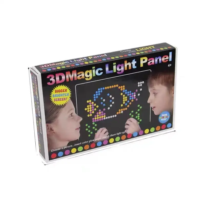 Wholesale light panel pixel picture lamp bead illustration color jigsaw puzzles game mushroom 3d puzzle