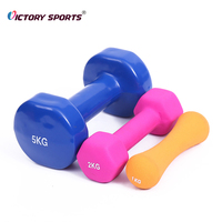 Haltères de musculation en néoprène couvertes de néoprène pour femmes Gym Home Free Weights lb
