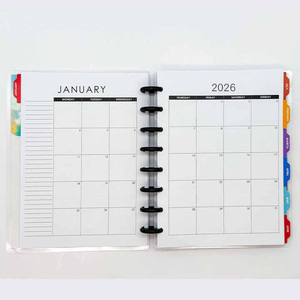 Custom Printing Color <strong>Plastic</strong> Sealing <strong>Disc</strong> Ring Bound Binding Daily Planner - Product Image 4