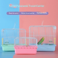 Cage à oiseaux portable en fer pour perroquets, perruches, agapornis et agapornis perlés - Cage de voyage