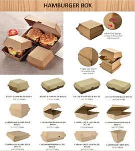 Boîte à hamburger blanche avec logo personnalisé imprimé, grande pour emballage <span class=keywords><strong>de</strong></span> hamburger <span class=keywords><strong>Mac</strong></span> avec laminage mat et gaufrage pour sushi - Product Image 4