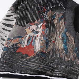 Sudadera con Capucha Personalizada con Logotipo, Estilo Y2K, Lavado Ácido, Estampada, de Felpa, 500 g/m², Algodón, para Hombre, Tejido Jacquard, Otoño - Product Image 3