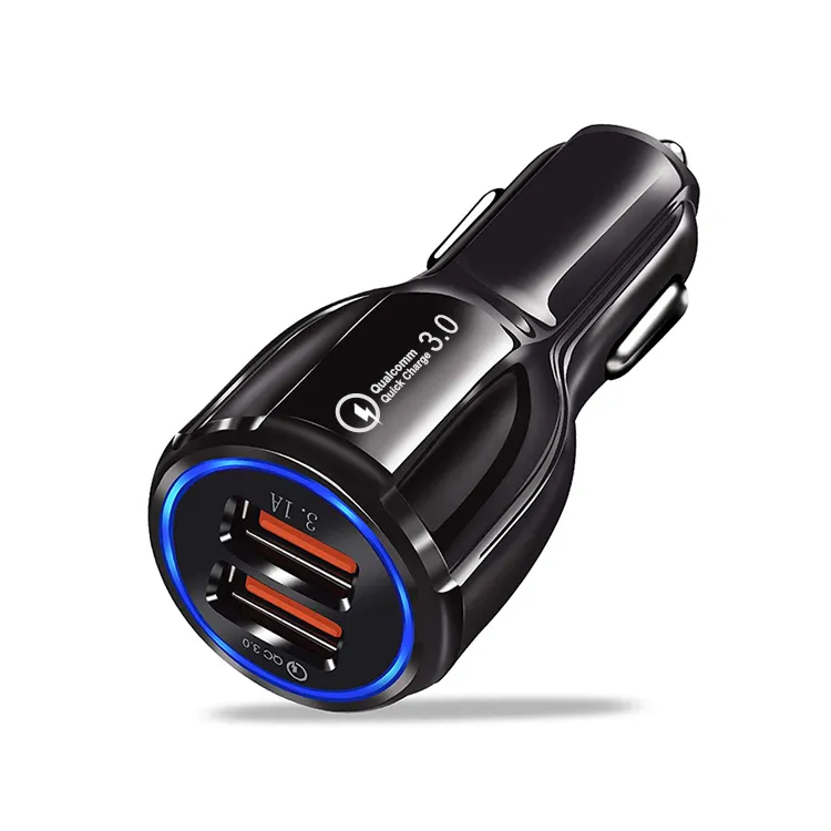 Usb Charger For Car Car Charger Quick Charge 3.0 Adapter Dual USB Fast Car Charger 30W For IPhone Xs/XS Max/XR/X/8/7/6/Plus IPad Pro/Air 2/Mini S