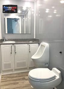 럭셔리 빅 8 스톨 화장실 트레일러 휴대용 욕실 트레일러 화장실 야외 공중 화장실 파티 결혼식 이벤트 - Product Image 4