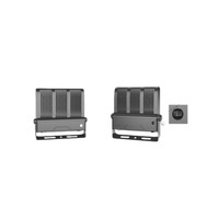 Projecteur LED monomodule noir à haute luminosité, compatible SmartThings, éclairage public réglable, indice de protection IP66