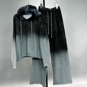 8001-F100/Merek Trendi Sweatshirt Wanita Musim Semi Hoodie Fashion Jalanan Desain Berkerudung Pengerjaan Berkualitas Tinggi Motif Tie Dye Musim Gugur - Product Image 2