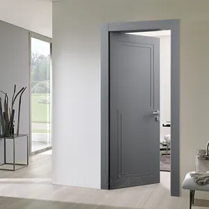 Waterproof Interior White Bedroom WPC Door PVC hdf doors designs With Door Frame For direct sales china wholesale