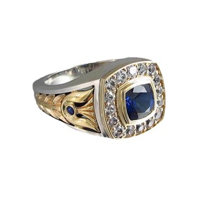 Anello Bicolore Stile Business Design Vintage per Uomo - Product Image 1