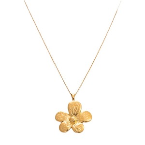 ต่างหูรูปดอกไม้สแตนเลสชุบทอง 18K ประดับมุก สร้อยคอจี้แฟชั่นสำหรับงานปาร์ตี้ - Product Image 5