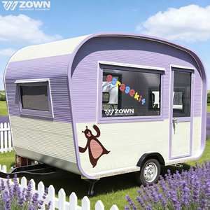 รถขายไอศกรีม ZOWN รถเข็นโดนัท รถขายอาหารเคลื่อนที่ รถฟู้ดทรัค พร้อมอุปกรณ์ครบครัน ขายรถขายอาหารไฟฟ้า ปรับแต่งสีได้ - Product Image 1