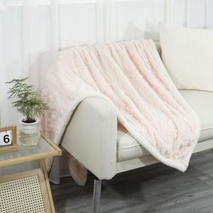 Manta de tiro Jacquard Manta ligera para sofá, manta acogedora suave difusa para cama, manta gruesa cálida para todas las estaciones - Product Image 3