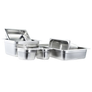 Plateaux <span class=keywords><strong>Gastronorm</strong></span> en acier inoxydable Gn Pan 1/6 15cm Container Cheese Food Pan Steamer <span class=keywords><strong>Table</strong></span> Pan - Product Image 4