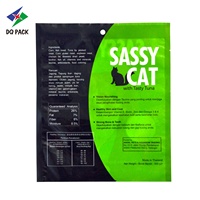 Sachet d'emballage pour aliments pour chats en plastique imprimé sur mesure de 500 g, sachet thermoscellable avec fenêtre