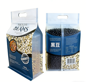 Bolsa de LDPE de Grado Alimenticio con Fondo Cuadrado, Cierre Hermético, Resistente a la Humedad, Personalizable, 1.5 kg, Reutilizable, para Empacar Frijoles, Granos y Nueces - Product Image 3