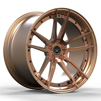 Rines de Aleación de Aluminio Forjado de 2 Piezas, Personalizados, Color Bronce Cepillado, de 18 a 23 Pulgadas, para Autos Universales