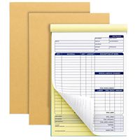 Libro de Formularios de Trabajo sin Carbón 8.5x11, Libro de Facturas de Trabajo A4 de 2 Partes, Formulario de Reparación Automotriz con Logotipo Personalizado, Libro de Recibos de Ventas A6