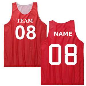 Gilet d'entraînement en maille réversible personnalisé-Chemise sans manches de performance évacuant l'humidité pour le basket-ball et le fitness - Product Image 3