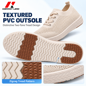 <span class=keywords><strong>Sneakers</strong></span> en maille respirante pour femmes avec logo personnalisé, lacets, semelle en PVC texturée pour un usage quotidien - Product Image 4