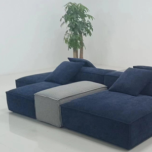 Divano Modulare a L a 3 Posti dal Design Confortevole per <span class=keywords><strong>Soggiorno</strong></span> in Stile Nordico Moderno - Product Image 4