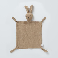 Doudou lapin en coton biologique Couverture de sécurité pour bébé Lovely Stuffed Baby Bunny Comforter