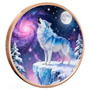 Moneta in Rame ad Alto Rilievo con Animali Selvatici, 5 AVDP Once, Medaglia da Collezione Proof, Anno del Cavallo - Product Image 1