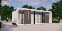 Cabine de toilettes modulaire portable à structure en acier à installation rapide pour projets de rénovation des écoles et des collectivités