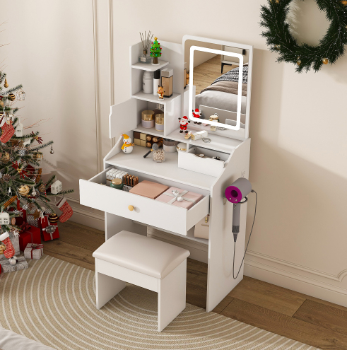 White + MDF + Contemporary