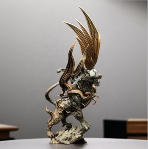 Estatuilla de escultura de tigre blanco de bronce personalizada, escultura de regalo, artesanía, estatuas de latón para el hogar y la Oficina - Product Image 1