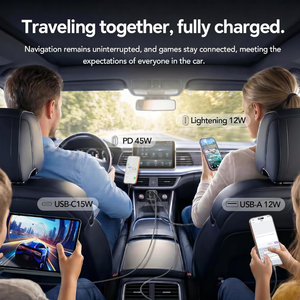 <span class=keywords><strong>Cargador</strong></span> Rápido para Auto con <span class=keywords><strong>4</strong></span> Puertos de Encendedor de 12V para Cargar Múltiples Dispositivos Simultáneamente, Compatible con Galaxy y Pixel - Product Image 2