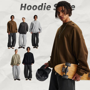 Sudadera de alta calidad con logotipo personalizado, 410 gramos, estilo casual unisex, cuello redondo, hombros caídos, para hombre. - Product Image 2