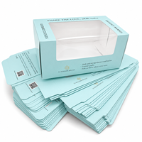 Boîtes à biscuits personnalisées imprimées avec fenêtre transparente, boîte d'emballage en papier pliable pour pâtisserie, biscuits, desserts, cadeaux