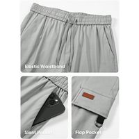 2025 pantalons cargo légers décontractés pour hommes avec cordon de serrage à la taille élastique et poches vêtements de chasse coniques