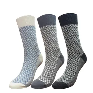 Chaussettes personnalisées pour hommes 100 pur coton écologique viscose bambou chaussettes habillées pour hommes