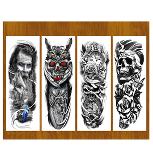Nuovo Design Tatuaggio Temporaneo a Manica Intera Super Grande <span class=keywords><strong>Nero</strong></span> - Product Image 2