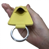 Porte-clés porte-rouge à lèvres en similicuir, pochette de rangement pour baume à lèvres avec dragonne, sac de maquillage portable, breloque