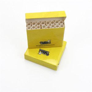 Sticky 16 Empty Flower Sticks Disposable Cigarette Filters Yellow <b>Box</b> Packaging Tobacco sticks HTP sticks - Product Image 1