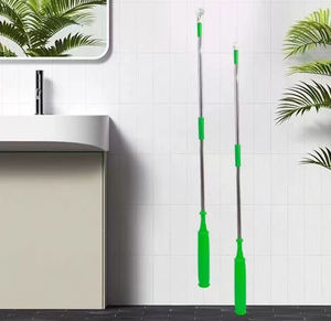 Mopa de limpieza de suelos 2 en 1 con cabezal de mano, palo largo de acero inoxidable, para limpieza en húmedo/seco, con sistema de giro inteligente, de plástico absorbente para limpieza interior. - Product Image 4