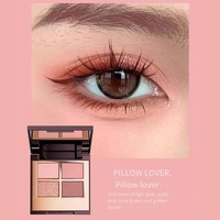 Palette de fards à paupières nude imperméable 4 couleurs, maquillage naturel longue tenue, pigmentée, végane, vente en gros, marque privée