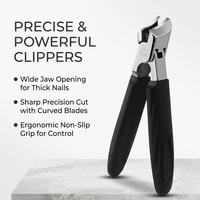 Vente directe usine : Grand coupe-ongles, repousse-cuticules, ensemble de 3 pièces pour manucure et pédicure, emballage en boîte