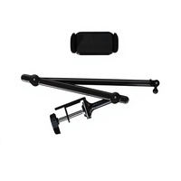 360 °   Support de tablette flexible réglable en métal et plastique SPCC pour tablettes de 4,7 à 12,9 pouces Noir/Blanc