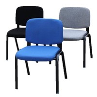 Chaise de conférence empilable sans accoudoirs en maille souple avec structure en fer pour salon et usage scolaire