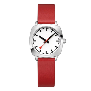 Montres HANNAH MARTIN avec logo personnalisé, cadran carré minimaliste pour femmes, montre-bracelet fine en acier inoxydable personnalisée pour dames - Product Image 3