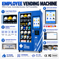 Distributeur automatique industriel Winnsen, casier de distribution d'outils EPI avec accès par carte RFID pour badge d'employé et rapports cloud pour usine
